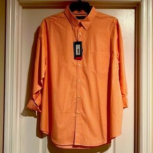 Roundtree & Yorke Orange Button down shirt. XL. Brand new with tags.